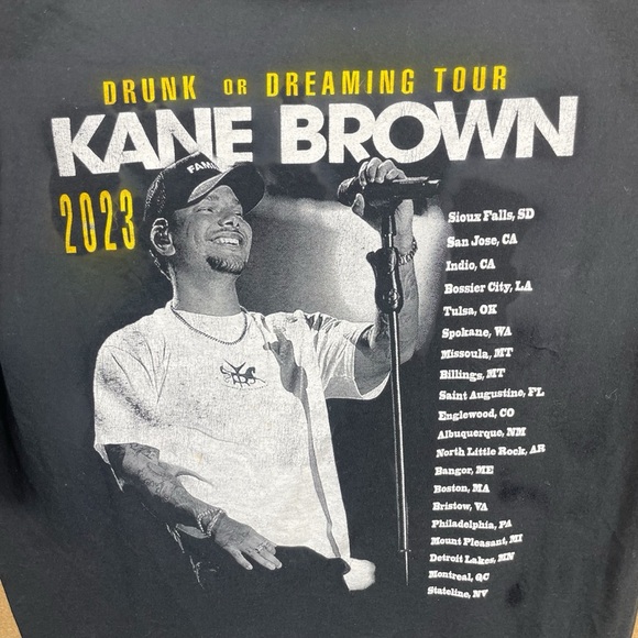 Kane Brown Men’s/ Unisex Double Sided Graphic Short Sleeve T-Shirt Size NO TAG - Picture 5 of 7